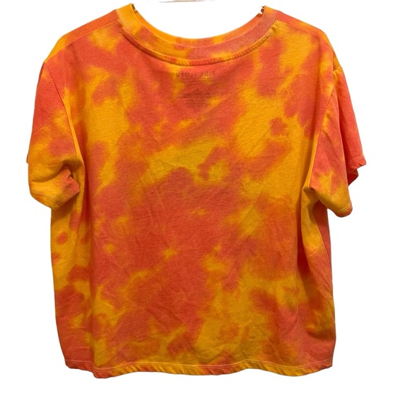 Pink Floyd The Dark Side of the Moon Rainbow Tie Dye Crop Top NWOT Size XL - Picture 3 of 5